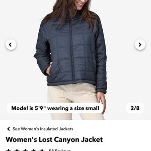 Patagonia navy lost canyon jacket NWT